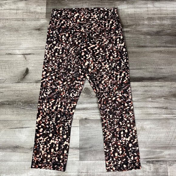 Lululemon Athletic Wunder Train HR Yoga Pants Crop 21” Motion Flux Multi Size 8 - Picture 1 of 9